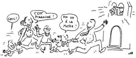 La messe avec les familles